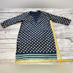 Women’s Boden V-Neck Polka Dot Knit Tunic Dress